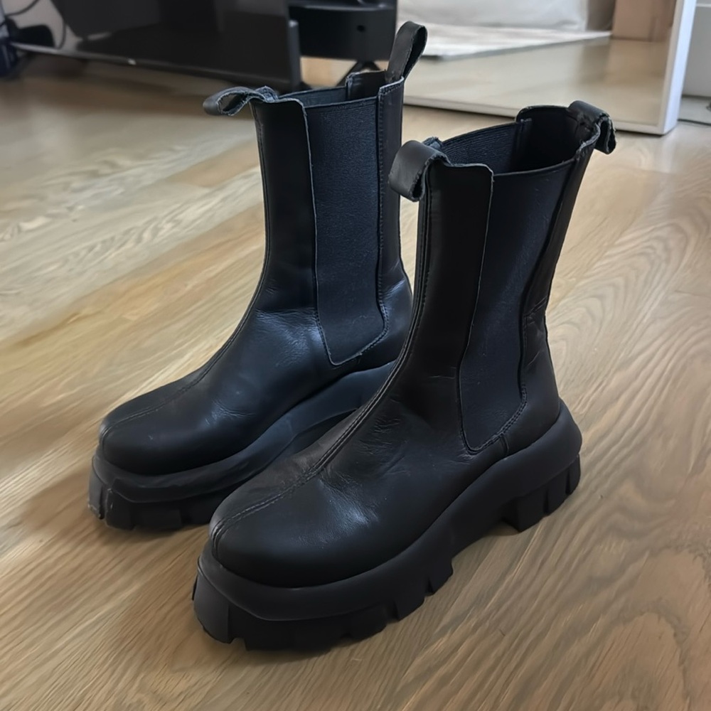 Asos black combat boots